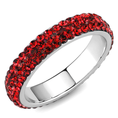 CJ3536 Siam Red Top-Grade Crystal Infinite Sparkle Ring