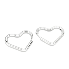 Minimalist Stainless Steel Heart Earrings