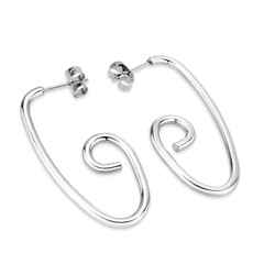 Minimalist Stainless Steel Swirl Earrings
