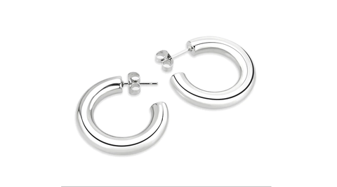 CJ3844 Women's Minimalist Stainless Steel Hoop Earrings