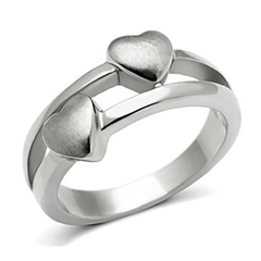 Stainless Steel Hearts Ring