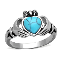 Claddagh Turquoise Heart Ring