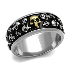 Men’s Two-Tone Eternity Skull Band