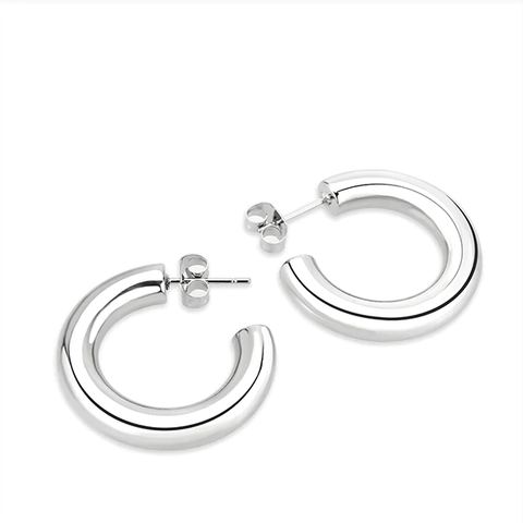 Minimalist Stainless Steel Hoop Earrings