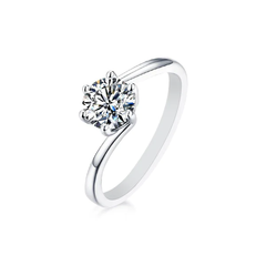 Wholesale Women's 3 CT Minimal Moissanite Ring in S925 Sterling Silver