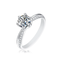 Wholesale Women's 3 CT Moissanite Pave Ring in 925 Sterling Silver