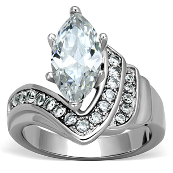 Stainless Steel AAA Grade CZ Ring