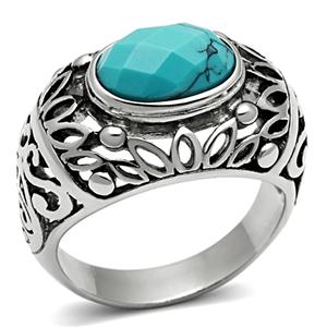 Stainless Steel Turquoise Ring from CeriJewelry