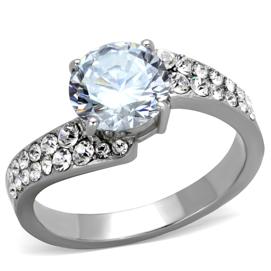 Brilliant Round CZ Engagement Ring