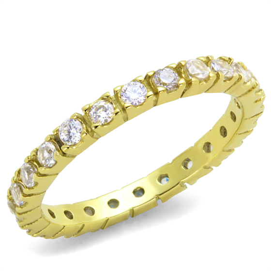 Gold Plated CZ Minimal Eternity Band