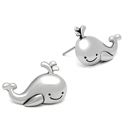 STAINLESS STEEL WHALE EARRINGS  FROM CERIJEWELRY