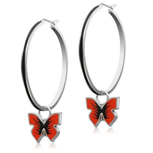 CeriJewelry CJ619S Wholesale Stainless Steel Butterfly Earrings