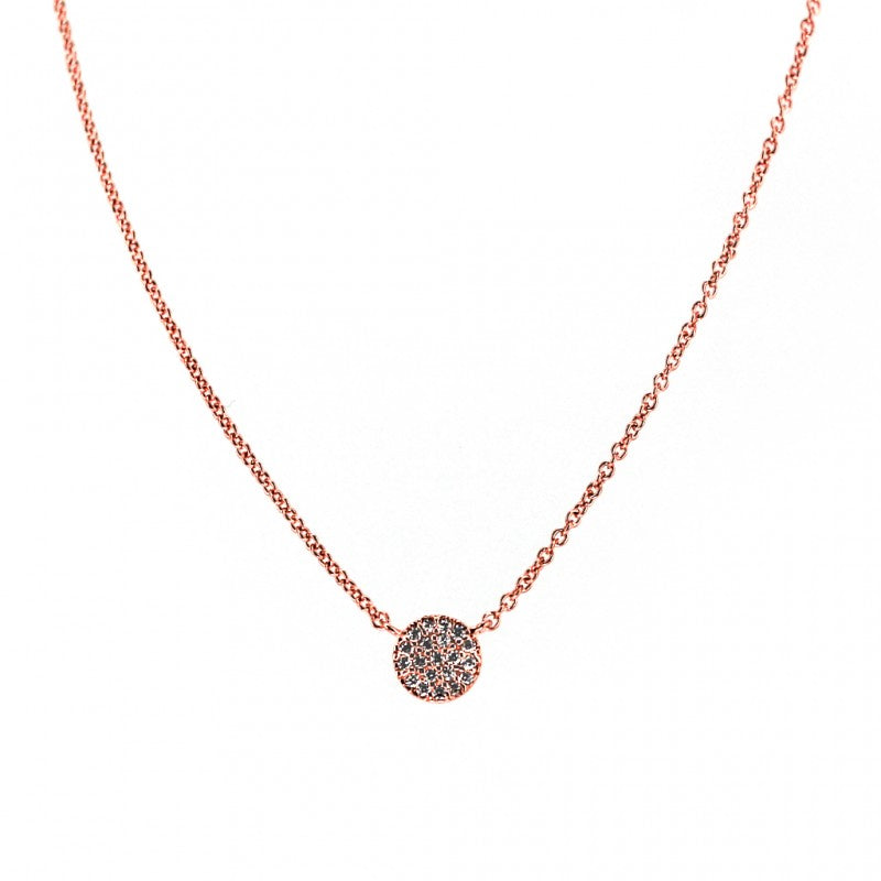 4615-RSE Rose Gold CZ Pave Necklace from CeriJewelry