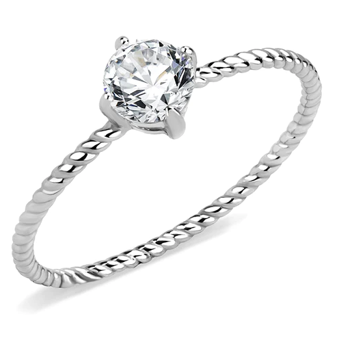 Stainless Steel Triple-A Grade CZ Ring