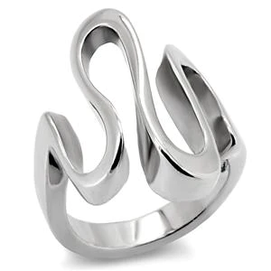 Stainless Steel Whimsical Wave Ring