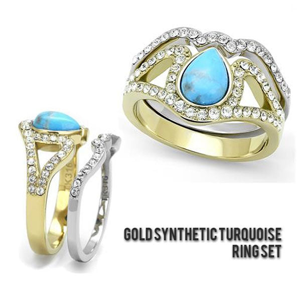 Gold Synthetic Turquoise