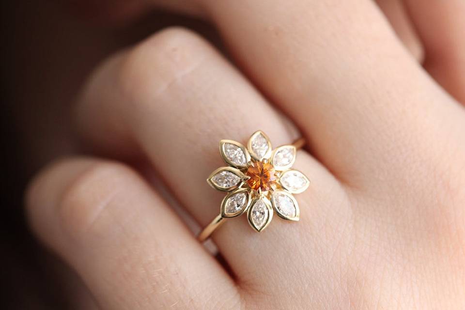 Pretty Floral Wholesale Fashion Rings