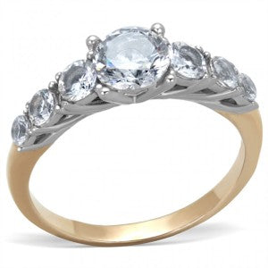 Rose Gold 7 Stone Engagement Ring