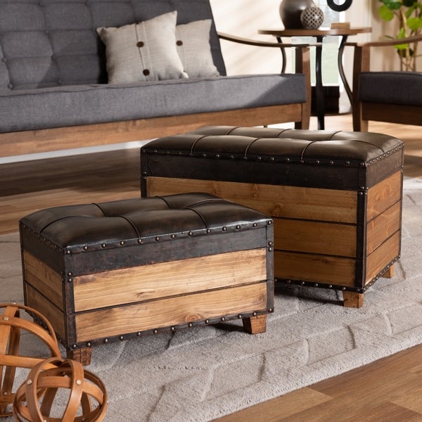 Rustic Ottoman 2-piece Set from Overstock