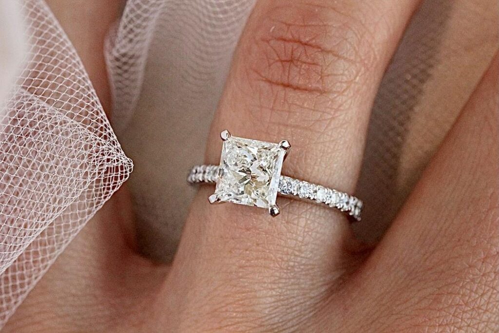 Sparkling Princess Cut CZ Wholesale Fashion Rings 