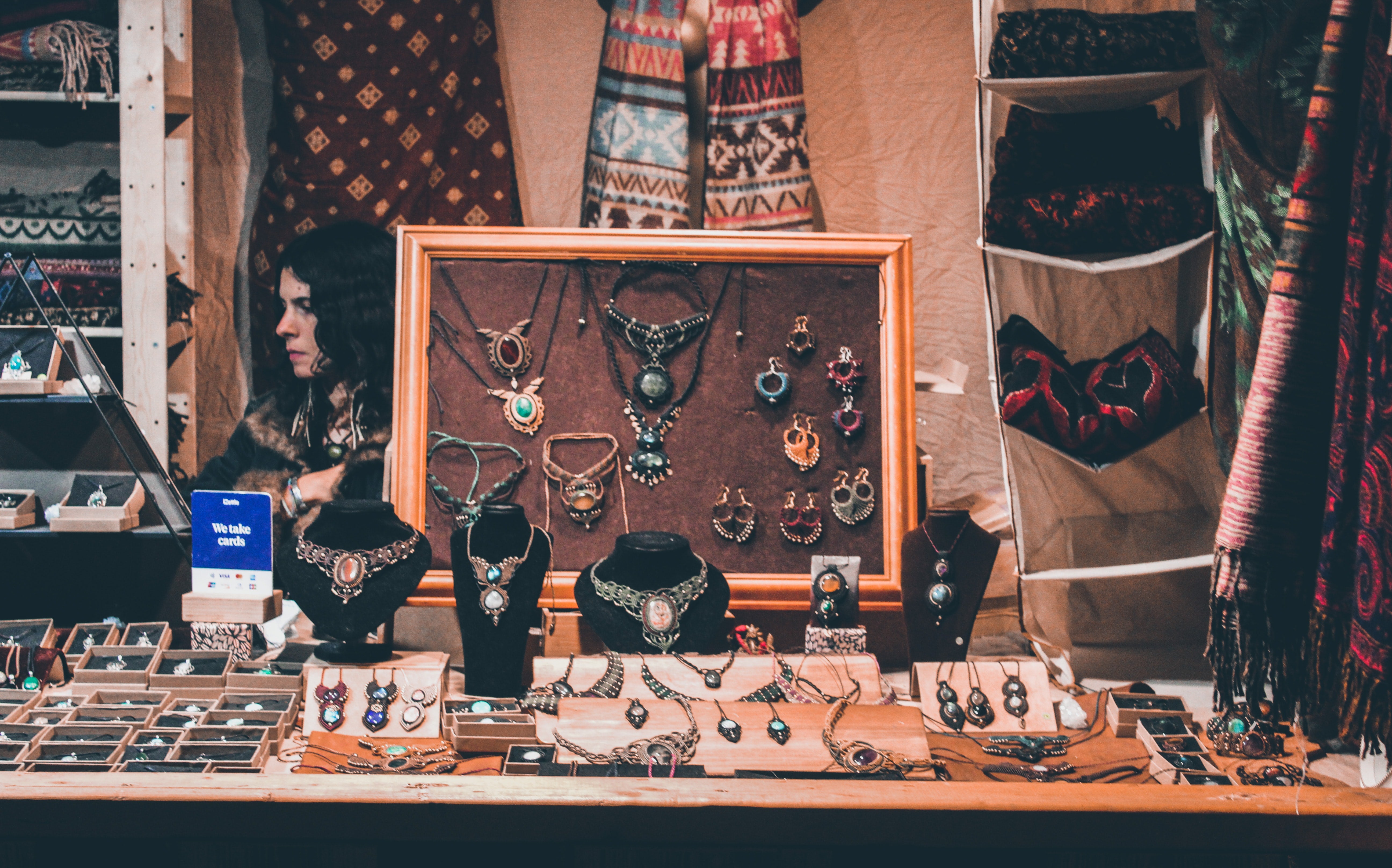 jewelry display in store