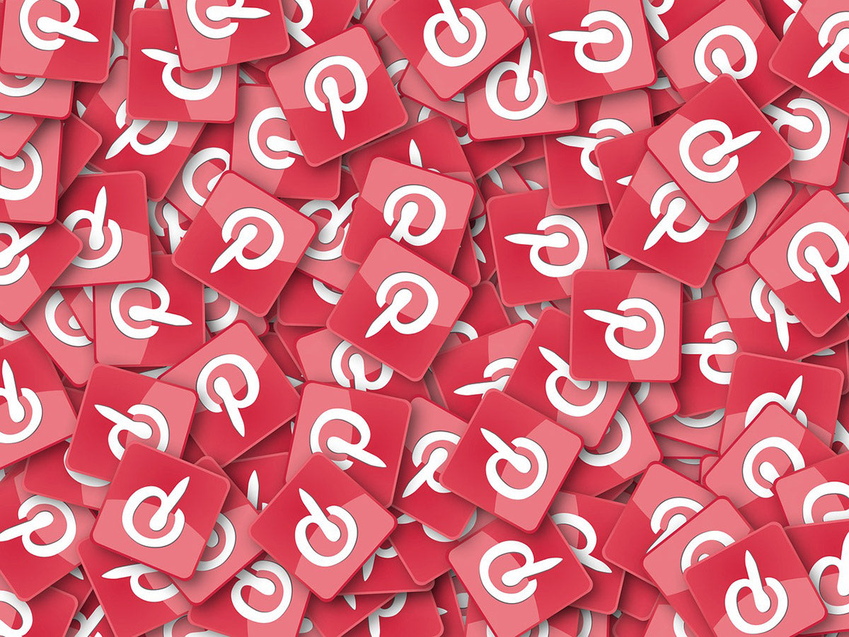 Pinterest logos piling up on each other