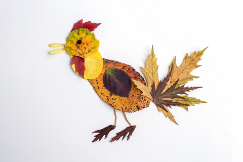 Fall Crafts for Toddlers and Kids Leaf Collage Bird