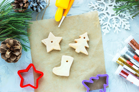 DIY salt dough ornament for christmas tree to make with kids