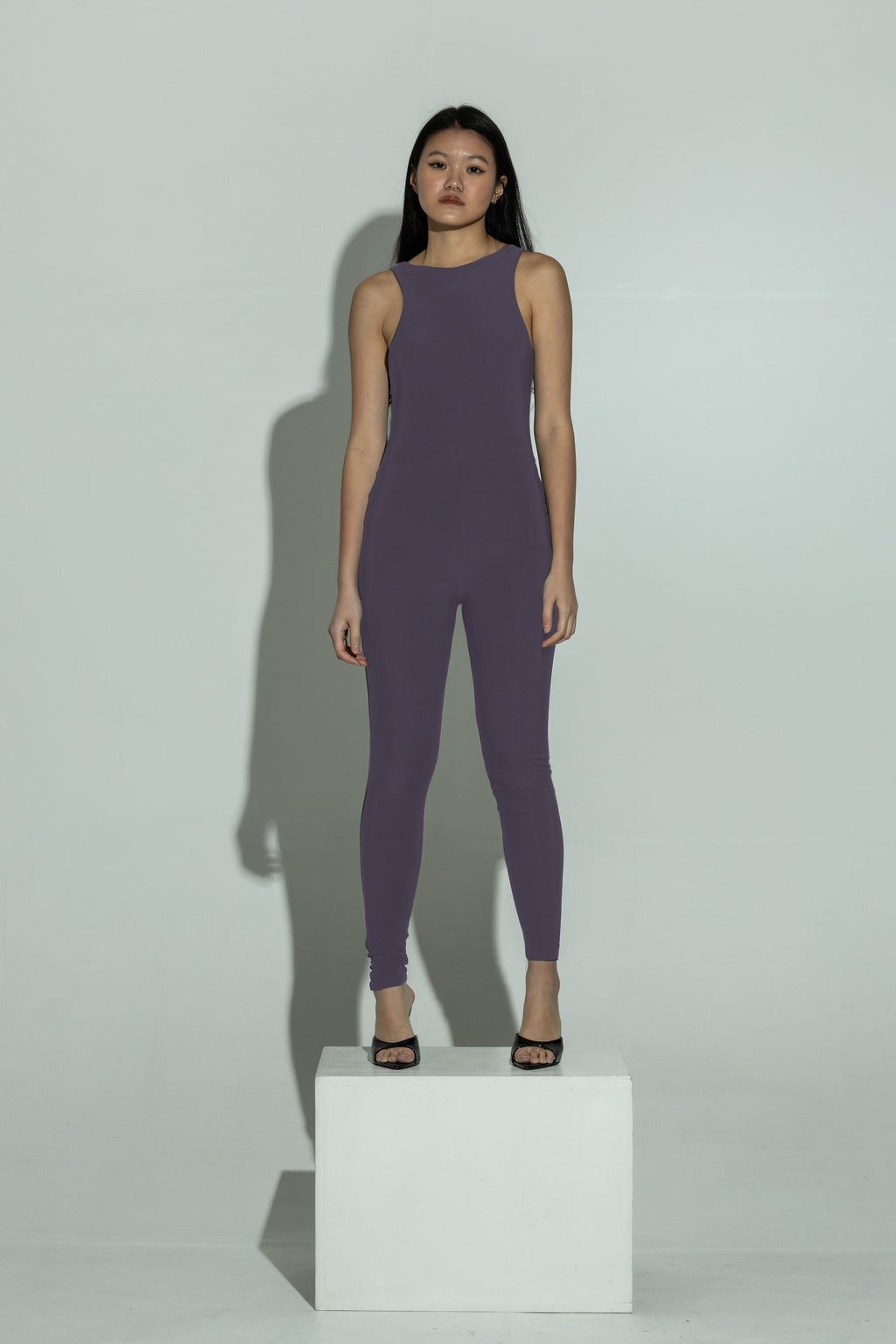SCULPT double layer racer neck jumpsuit – Fashionkilla Online