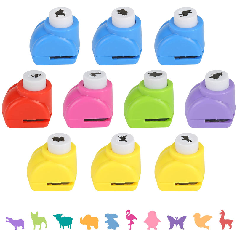 LoveInUSA Animals Hole Punch Set, 10PCS Kids Paper Craft Punches