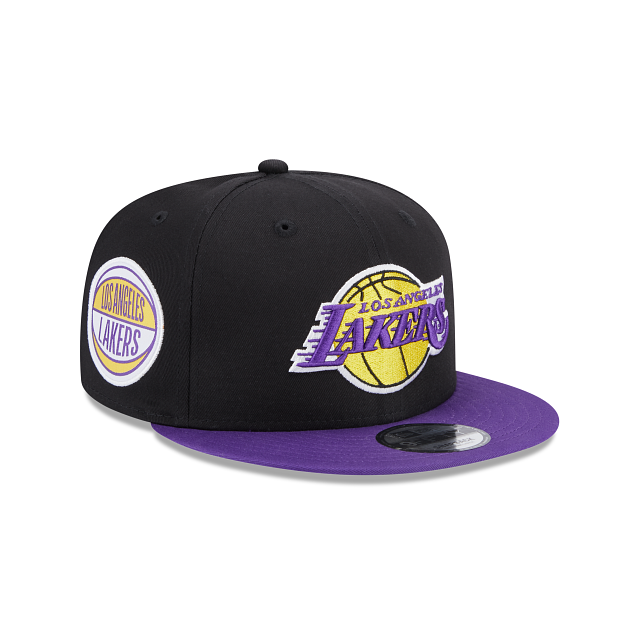 Gorra blanca con diseño integral de parches de los LA Lakers