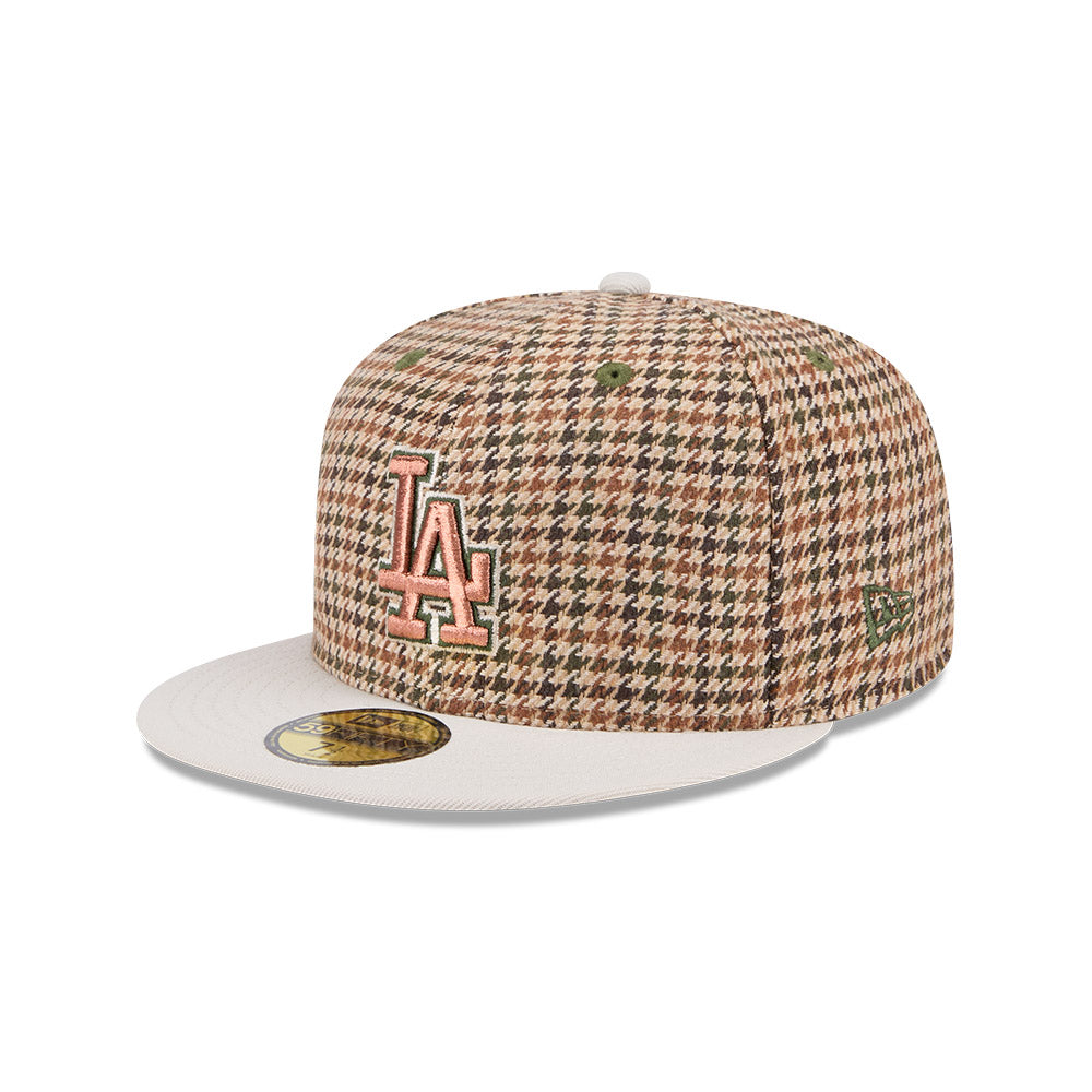GORRA NEW ERA CAP LOS ANGELES DODGERS MLB HOUNDSTOOTH 59FIFTY CERRADA en STOCK