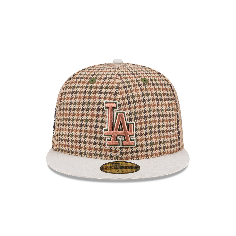 GORRA NEW ERA CAP LOS ANGELES DODGERS MLB HOUNDSTOOTH 59FIFTY CERRADA en STOCK