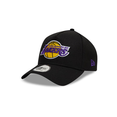 Product image for "Los Angeles Lakers NBA Side Name 9FORTY E-Frame Snapback" ||60595228_9FORTYAF_LOSLAK_BLK_3QL 