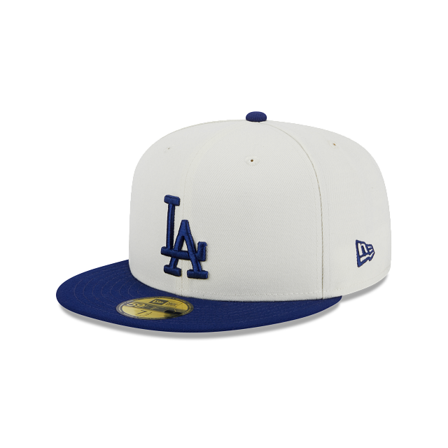 N.E.W E.R.A Dodgers Totalmente Cerrado La Gorra De Béisbol De Los Hombres  59 F.I.F.T.Y Marea De Las Mujeres M.tapa De Ala Plana L.B Azul