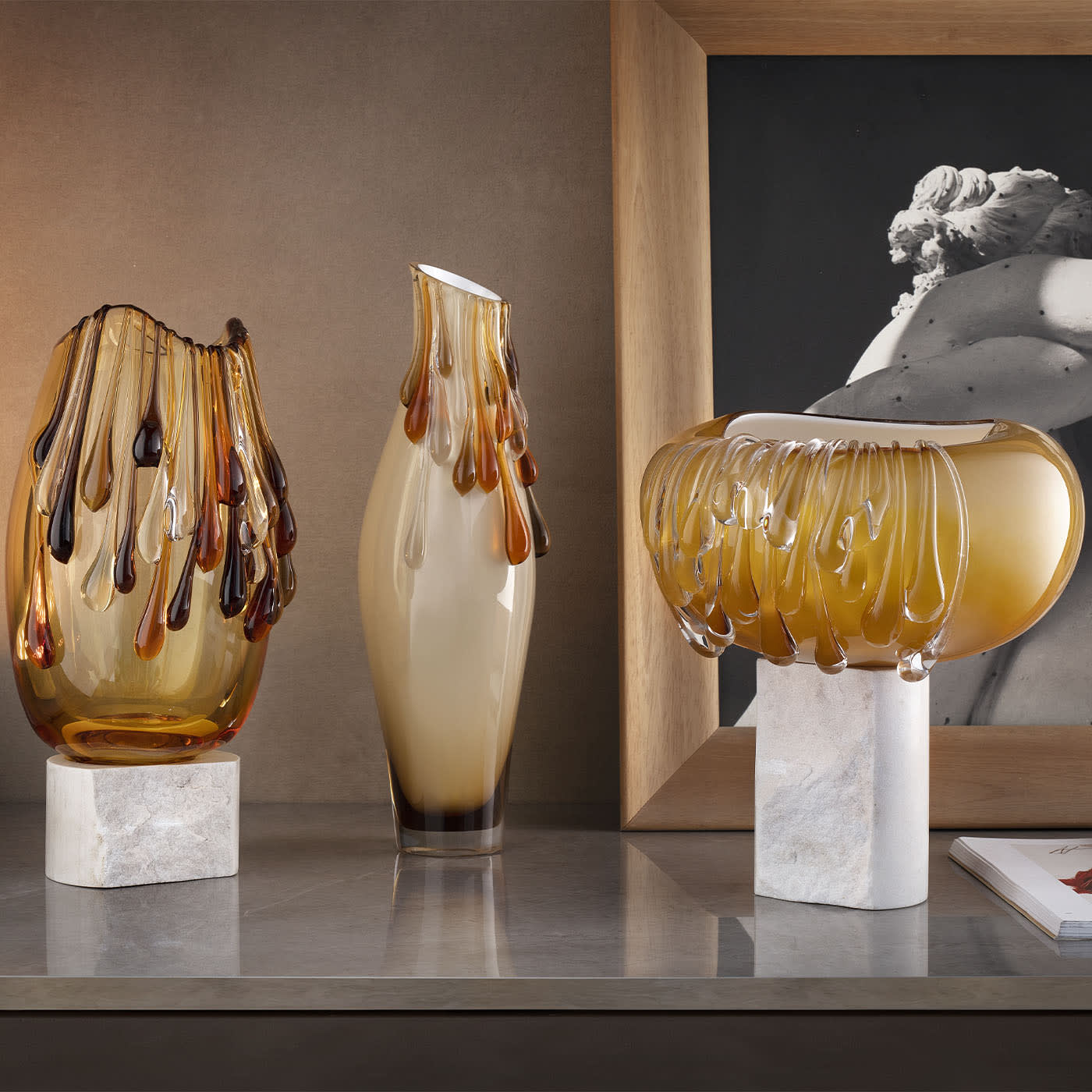 Stravedamento Golden Murano Glass Decorative Vase - Alternative view 3