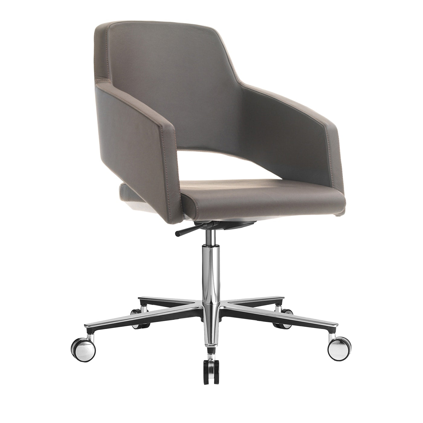 Major A Y Castors Medium Grey Armchair - Main view