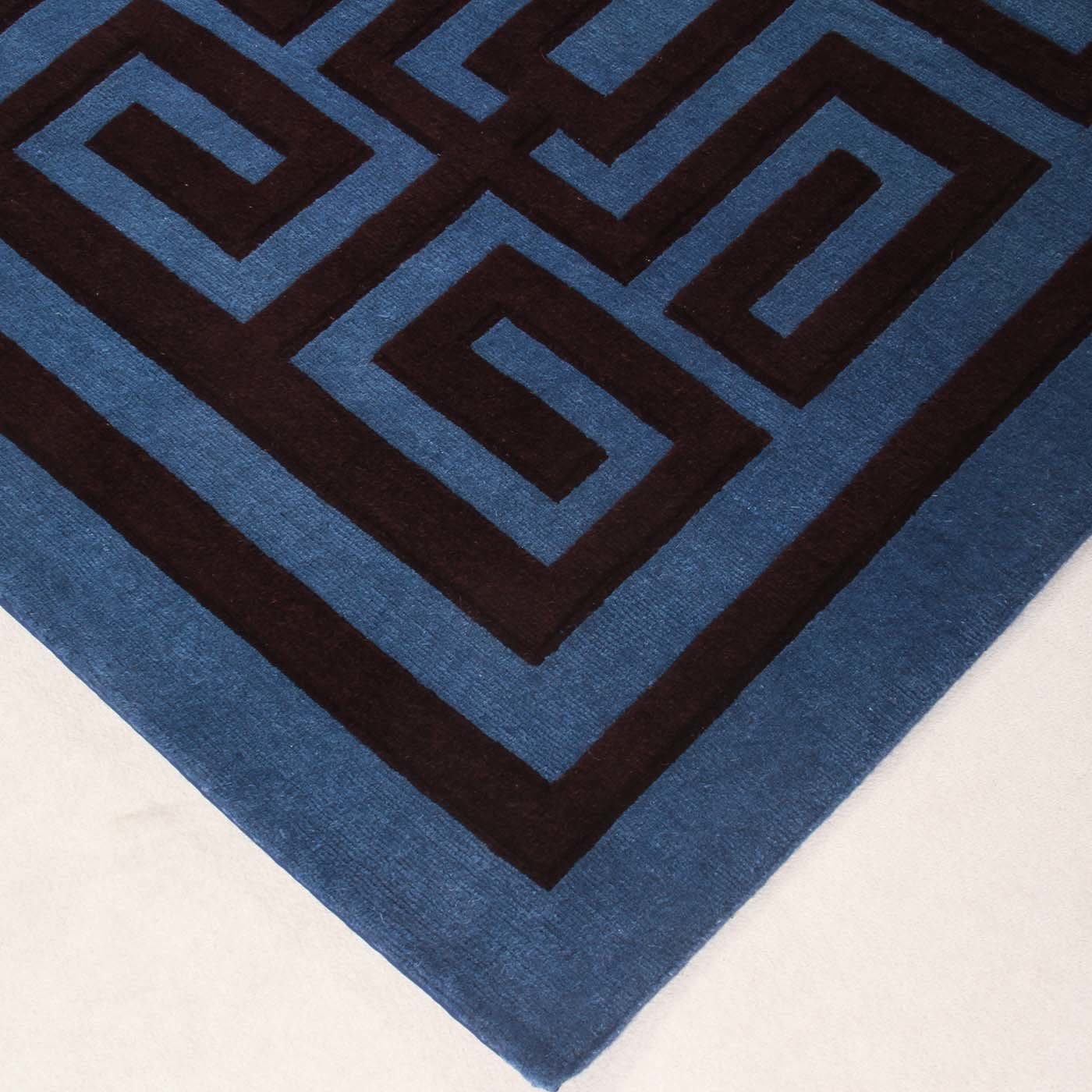 Labirinto Blauer und schwarzer Teppich von Gio Ponti - Alternative Ansicht 1