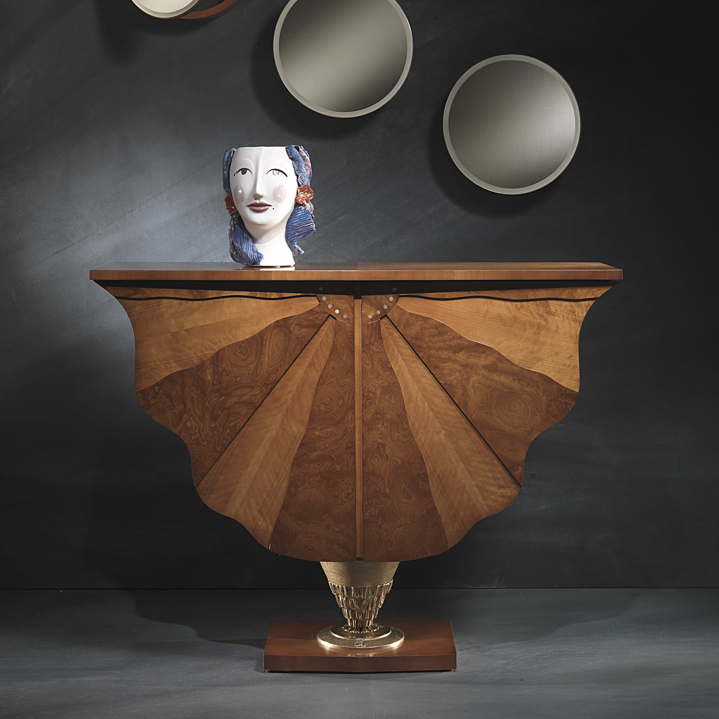 Ali di Farfalla Console in Briarwood and Walnut - Alternative view 1
