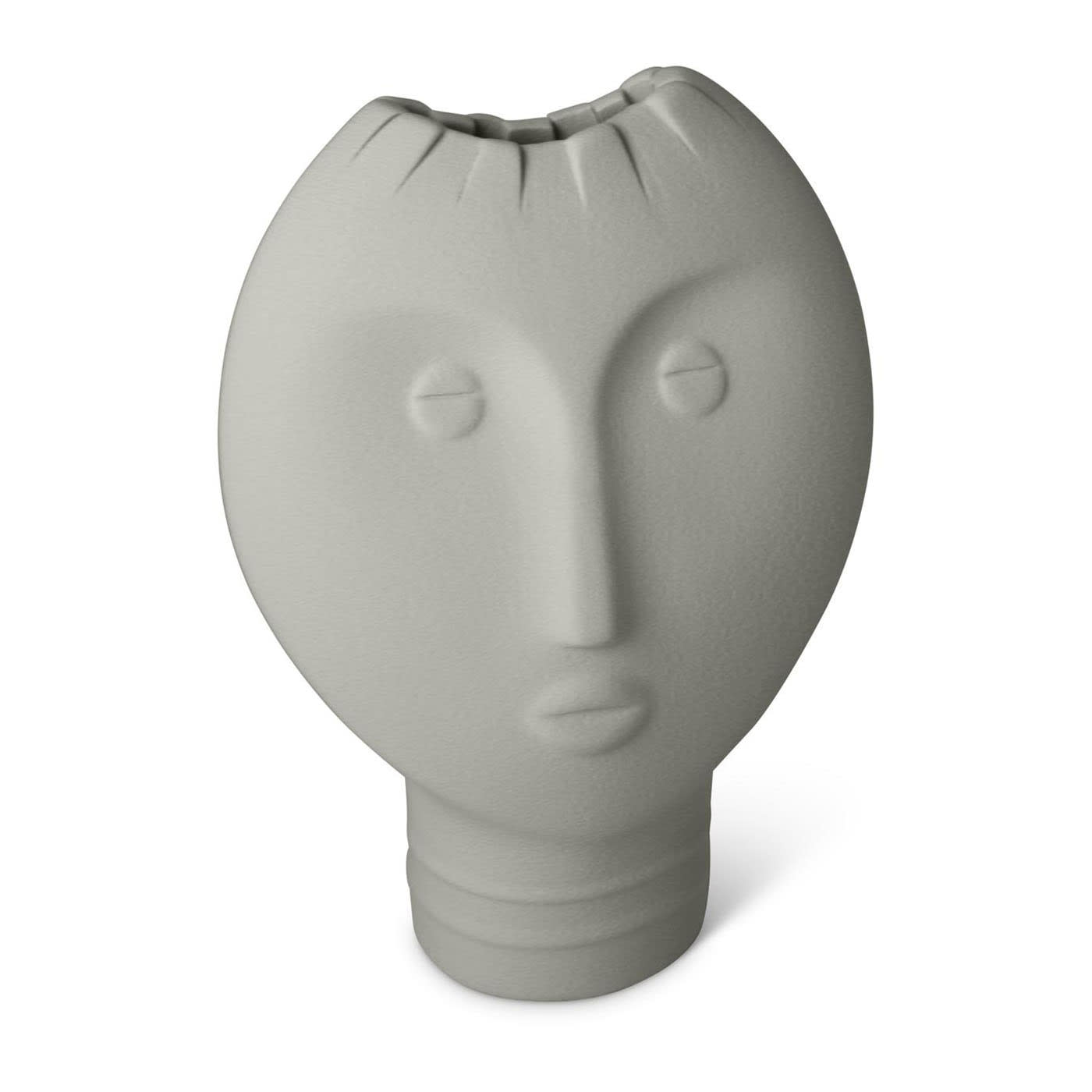 Set of 3 White and Gray Moai Vases - Alternative view 1