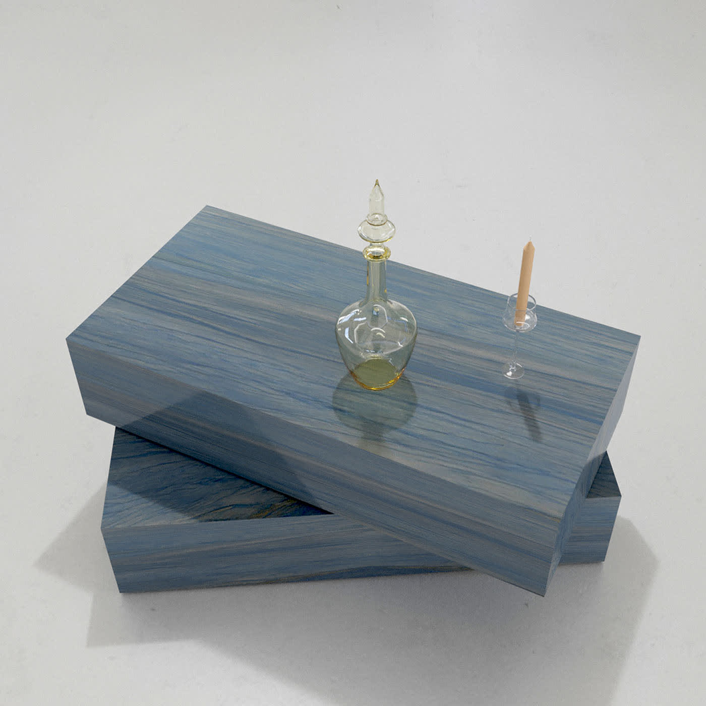 Dualis Azul Macaubas Marble Coffee Table by Sissy Daniele - Alternative view 3