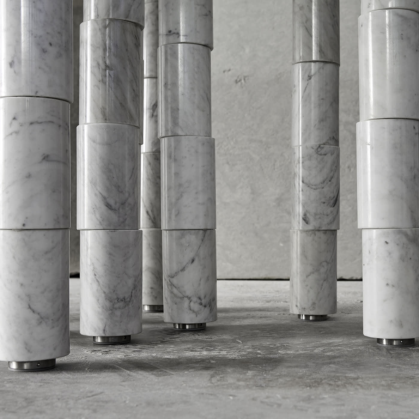 Convivio Bambù White Marble Dining Table - Alternative view 2