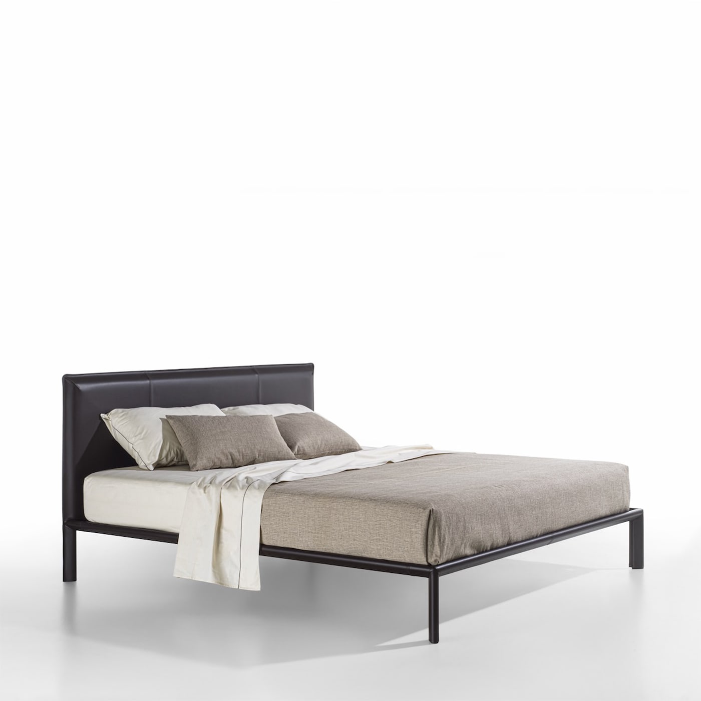 Milano Brown Leather Bed - Alternative view 1