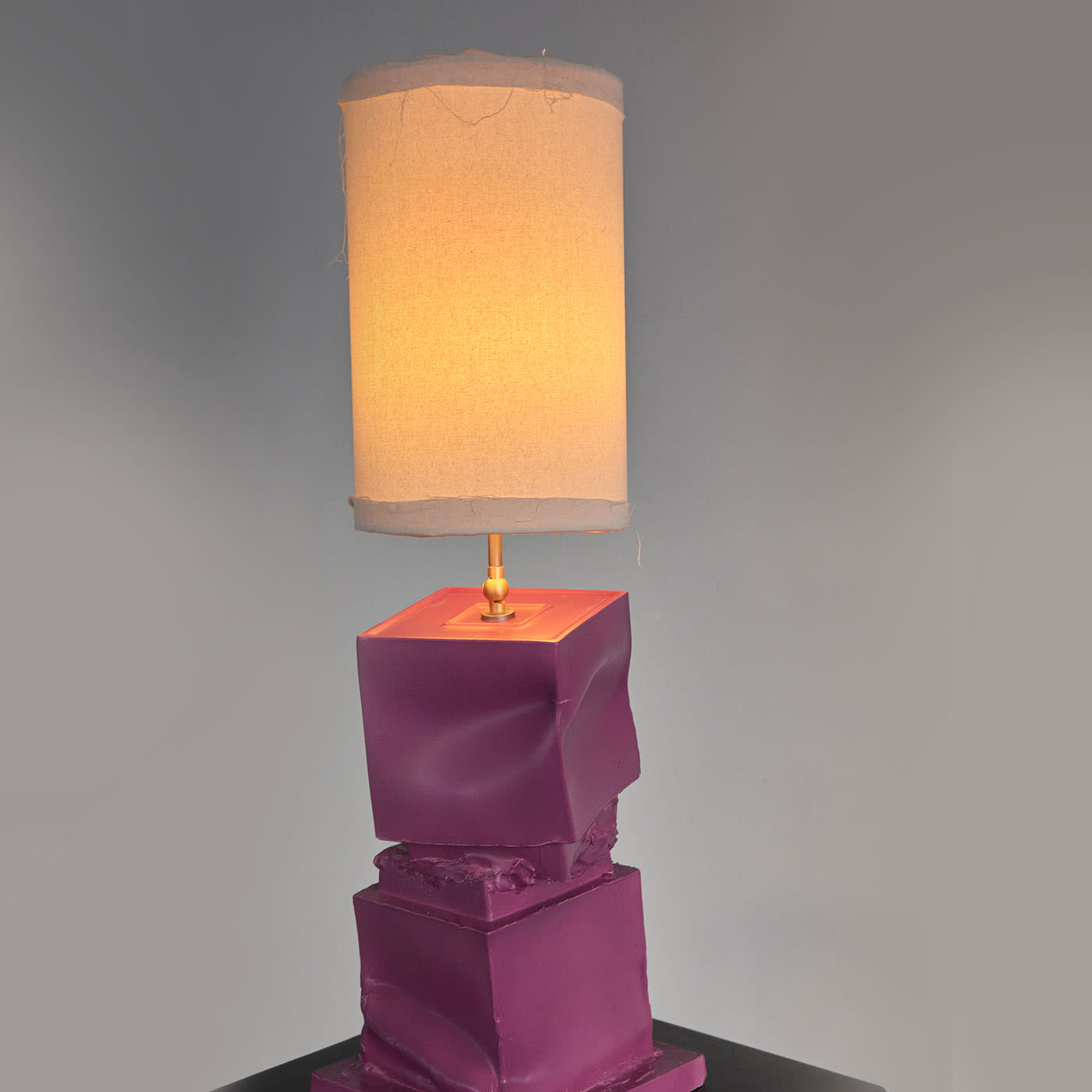 Marostica+Marostica Cosmos Purple Ceramic Table Lamp with Fringed lampshade - Alternative view 2