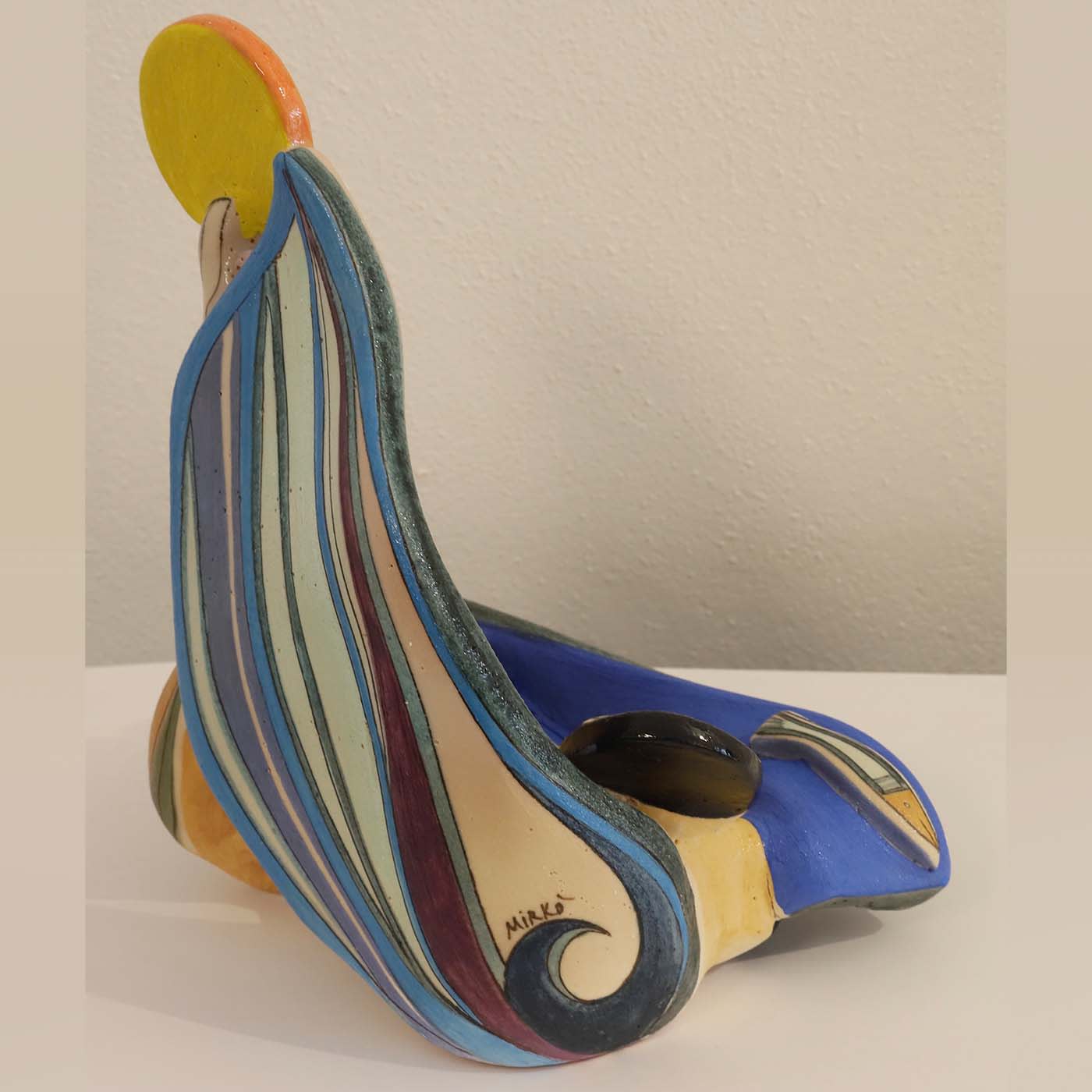 Icaro Polychrome Sculpture - Alternative view 1