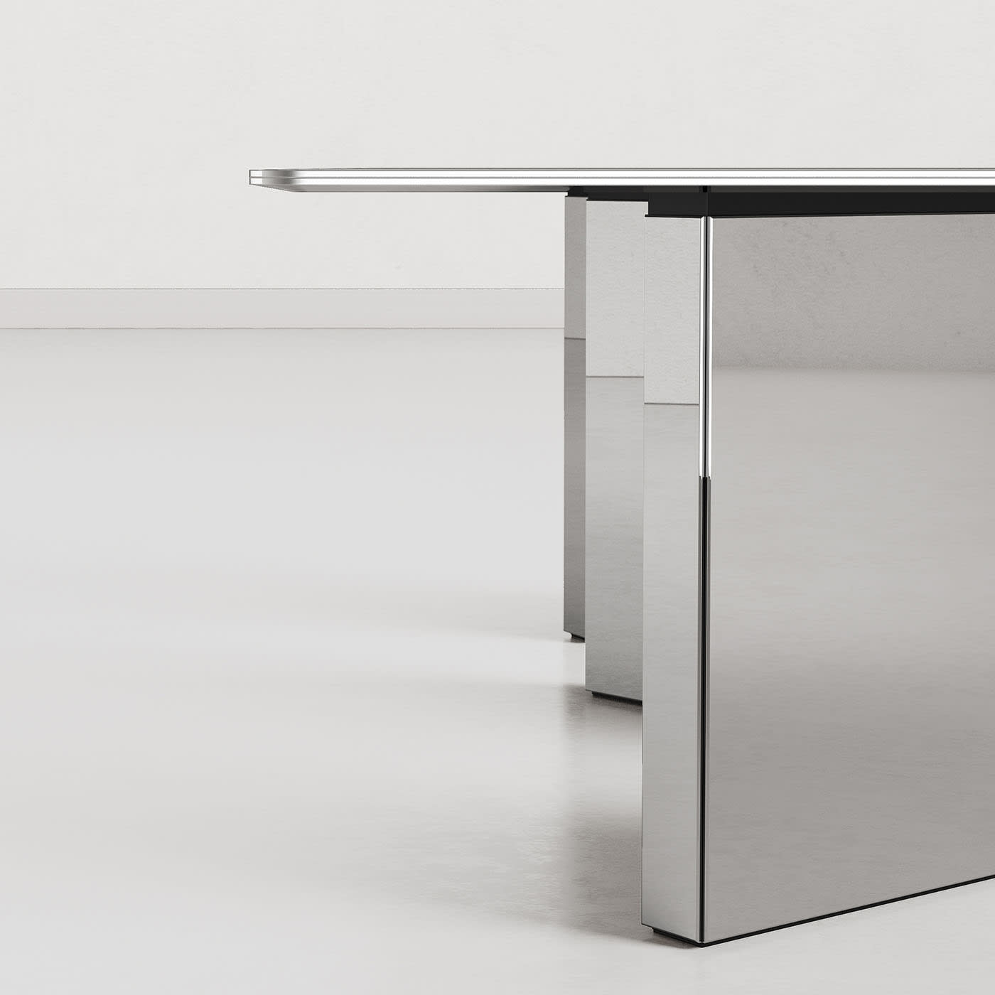 Atomic Gray Smoked Glass Dining Table - Alternative view 3