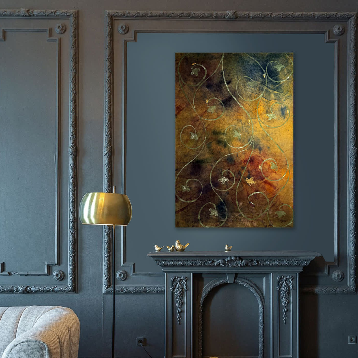 Rampicante Velvet Silk Hand-Painted Tapestry - Alternative view 5