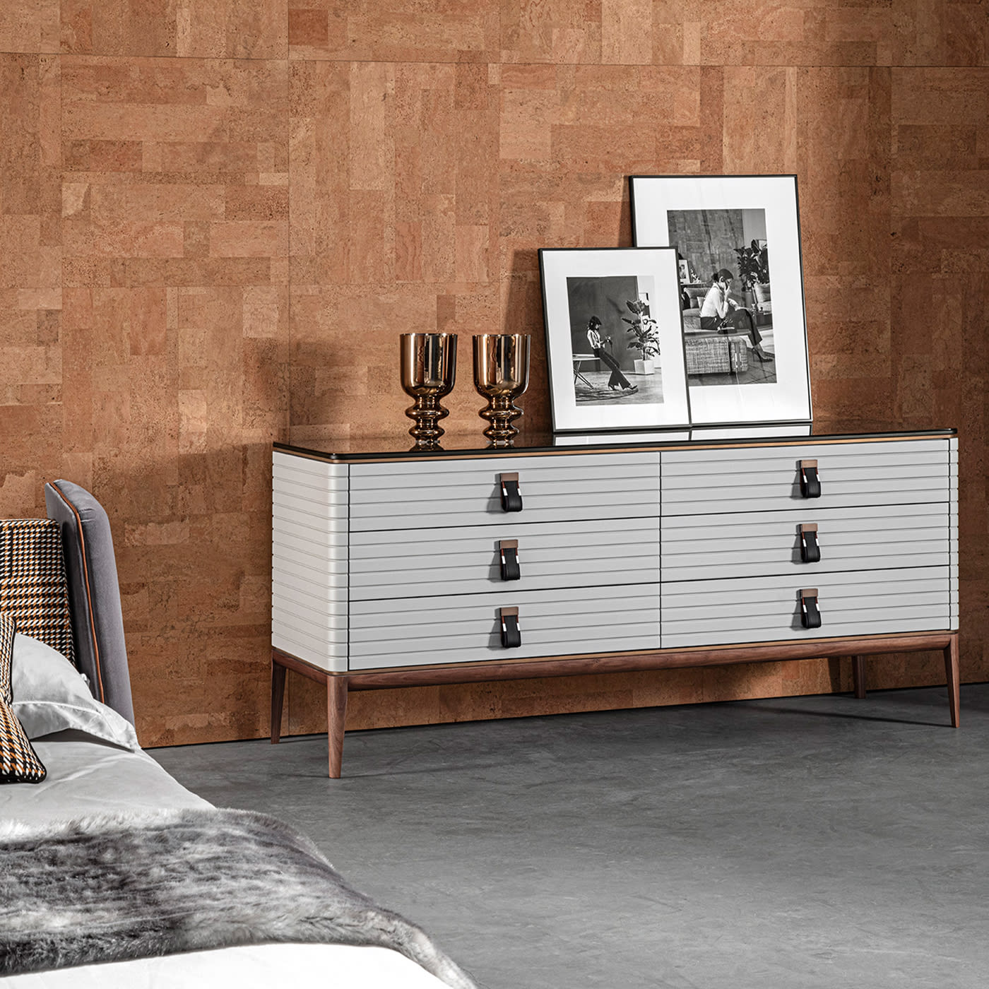 Levanzo 6-Drawer Gray Dresser - Alternative view 2