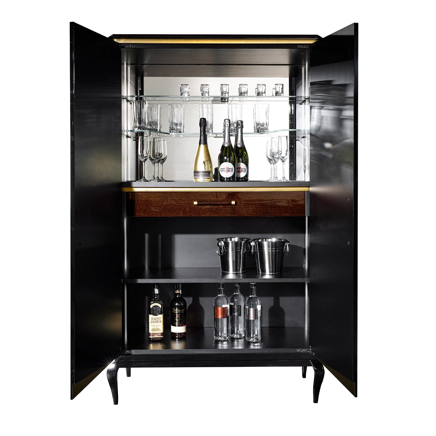 Victor 2-türiger brauner Barschrank - Alternative Ansicht 3