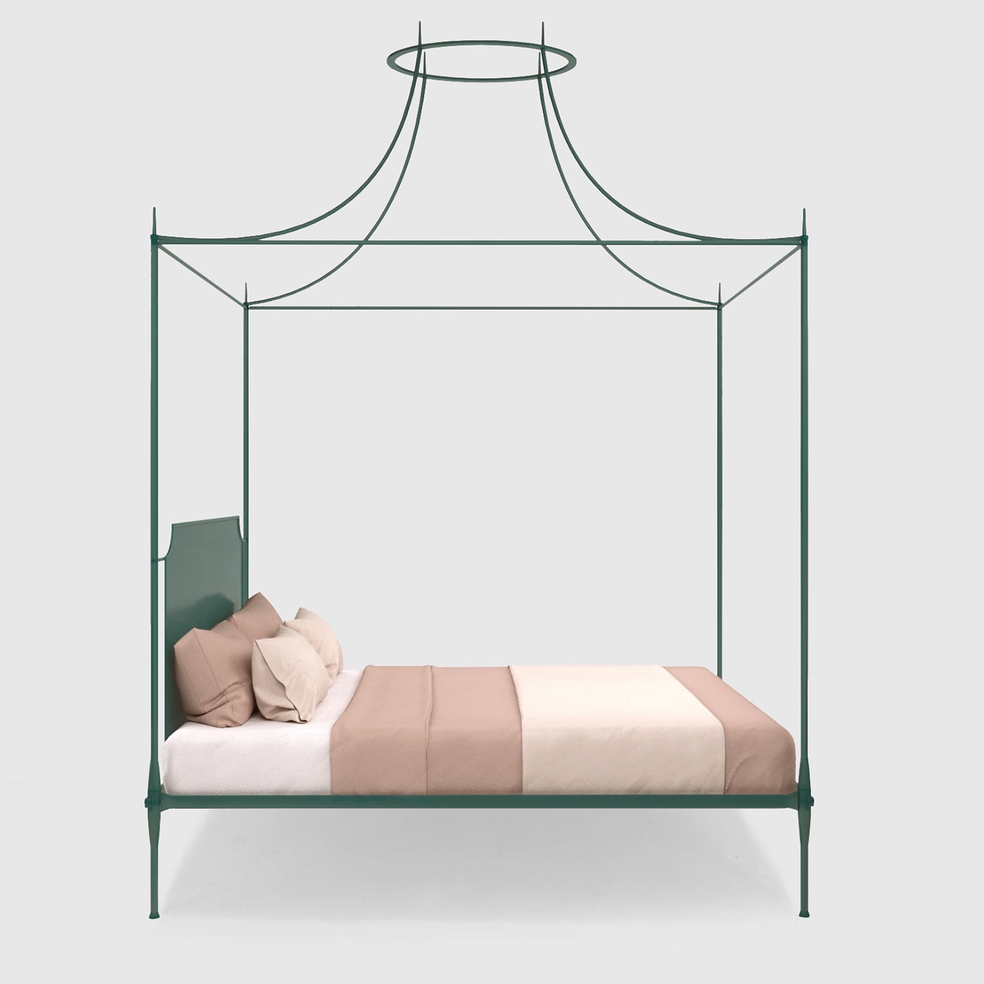 Mida Green Iron Canopy Double Bed - Alternative view 1